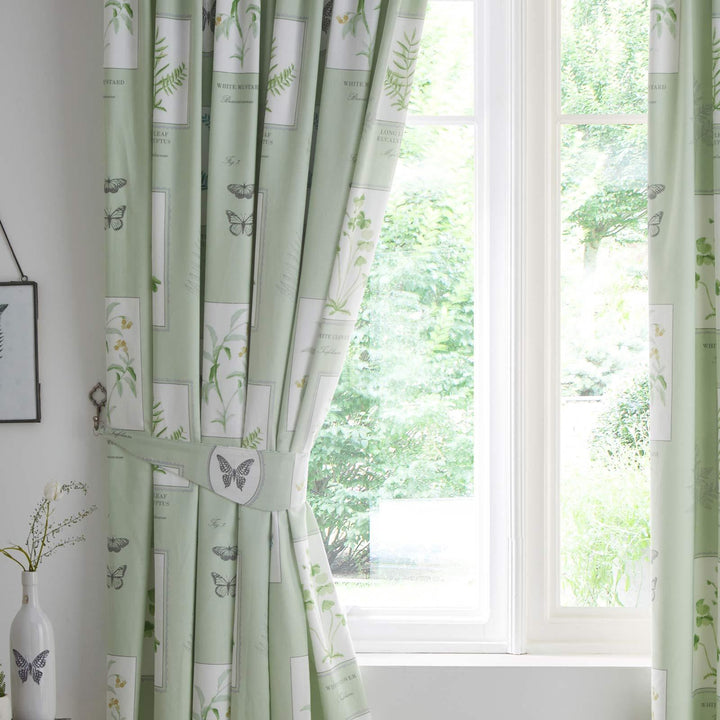 Floral Garden Tape Top Curtains - Ideal
