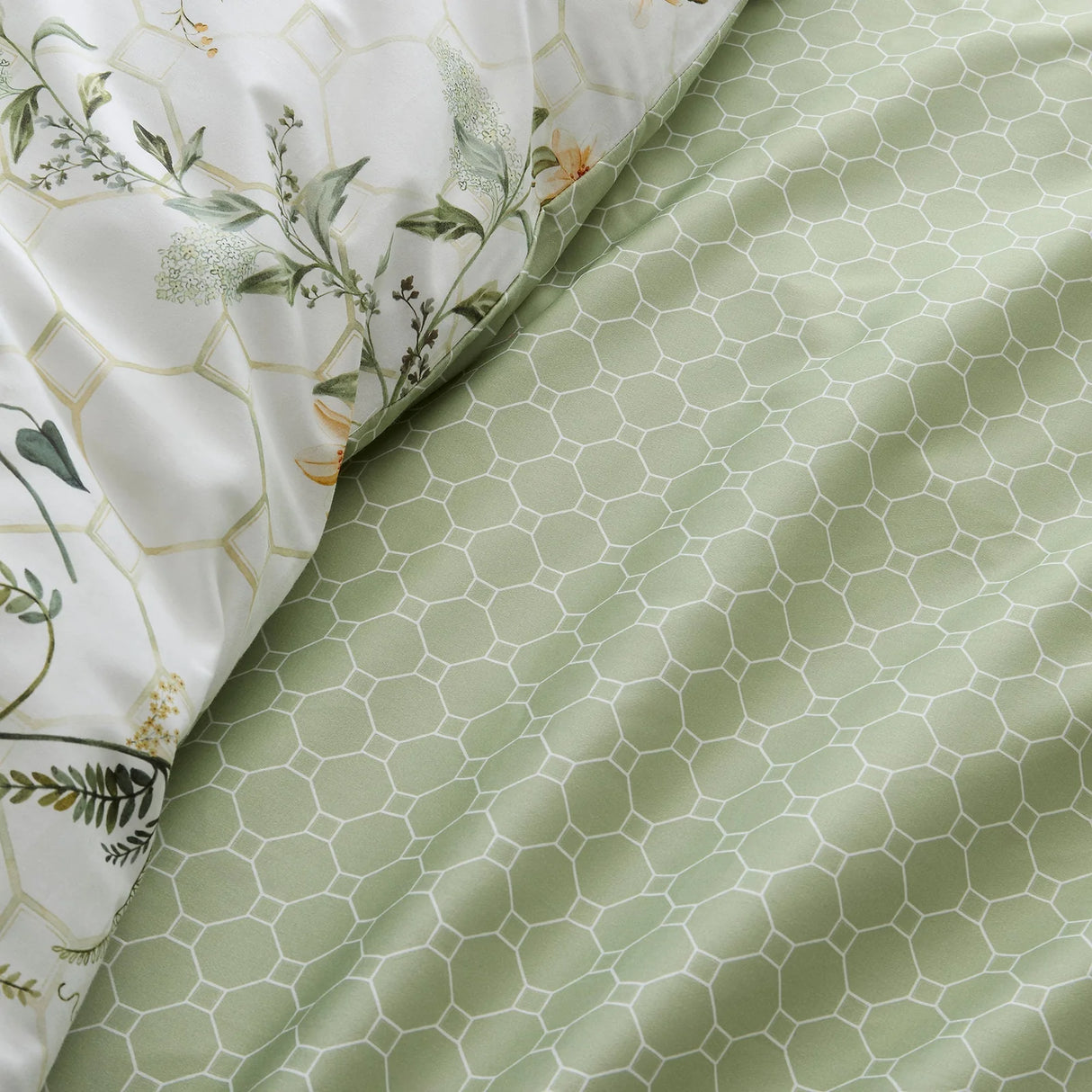 Floral Trellis Green 100% Cotton Duvet Cover Set - product image 4