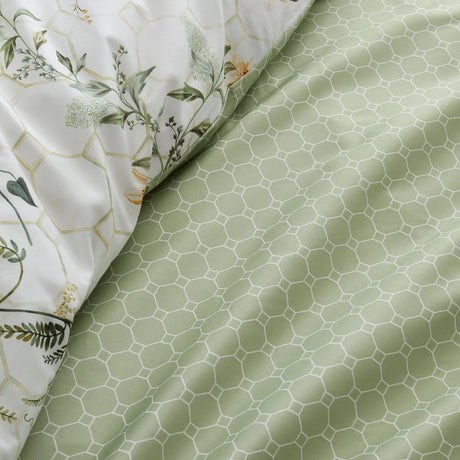Floral Trellis Green 100% Cotton Duvet Cover Set - product image 4