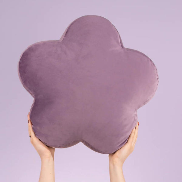 Flower Velvet Shaped Cushion Lilac - Ideal