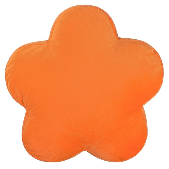 Flower Velvet Shaped Cushion Orange - Ideal