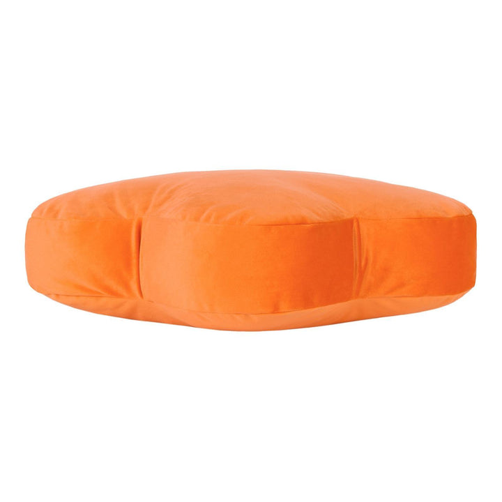 Flower Velvet Shaped Cushion Orange - Ideal