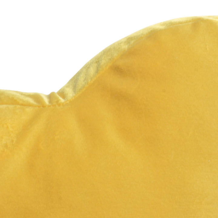 Flower Velvet Shaped Cushion Yellow - Ideal