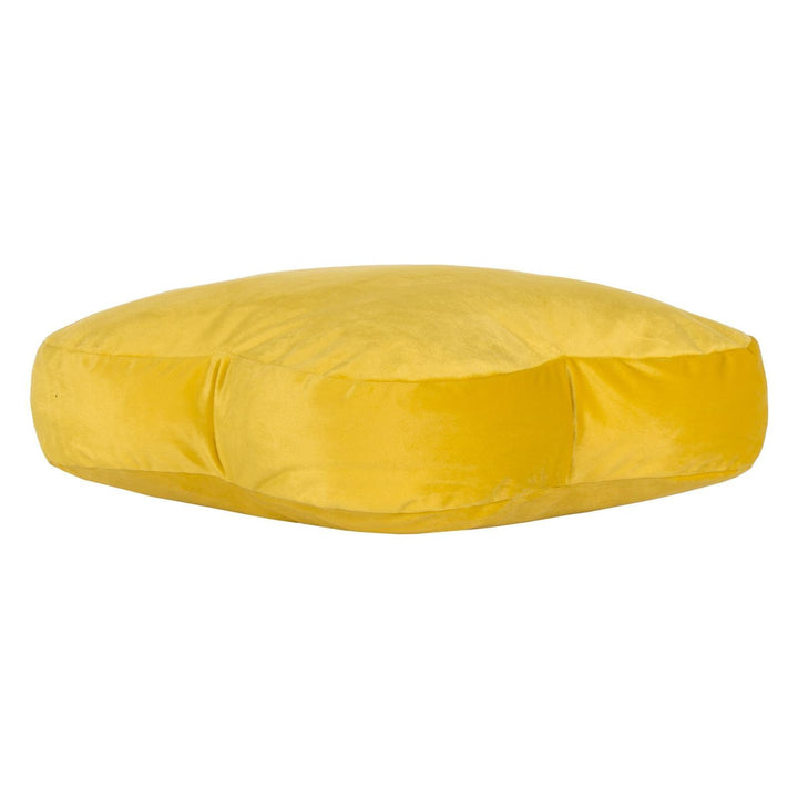 Flower Velvet Shaped Cushion Yellow - Ideal