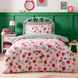 Bedlam Fun Strawberries Pink Polycotton Kids Duvet Cover Set
