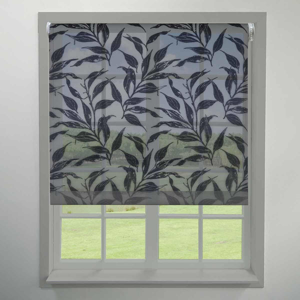 Folha Made to Measure Roller Blind (Dim Out) Grey - Ideal