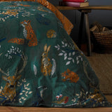 Forest Fauna Emerald Duvet Cover Bedding Set - additional product view 2