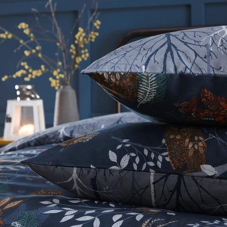 Forest Fauna Navy Duvet Cover Bedding Set - additional product view 3
