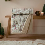Forest Festivities Faux Fur Throw Natural 130 x 180cm - image 1