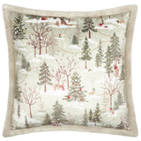 Forest Festivities Velvet Cushion Cover Natural 50 x 50cm - image 2