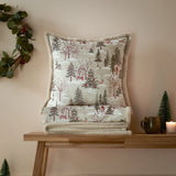 Forest Festivities Velvet Cushion Cover Natural 50 x 50cm - image 6