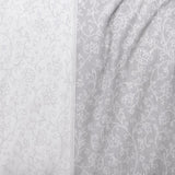 Macro close-up of the grey fabric on the Frampton Floral Polycotton Duvet Cover Set