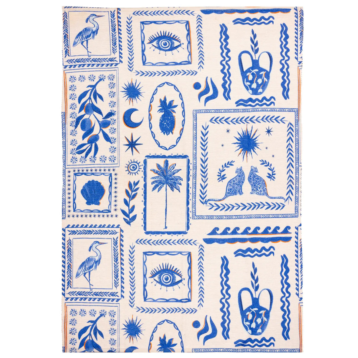 Frieze Washable Outdoor Rug Blue 120 x 170cm - image 2