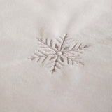 Frosted Snowflake Embroidered Fleece Duvet Cover Set image 3