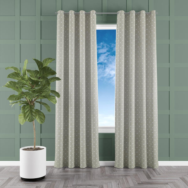 Full Stop Oatmeal Made To Measure Curtains - Ideal