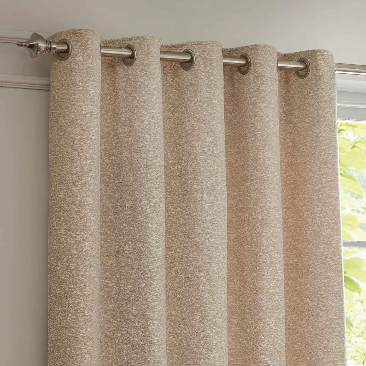 Galaxy Fully Lined Chenille Eyelet Curtains Blush - image 3