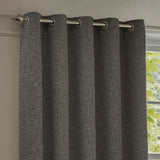 Galaxy Fully Lined Chenille Eyelet Curtains Charcoal - image 3