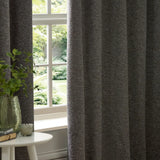 Galaxy Fully Lined Chenille Eyelet Curtains Charcoal - image 5
