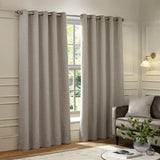 Galaxy Fully Lined Chenille Eyelet Curtains Silver - image 2