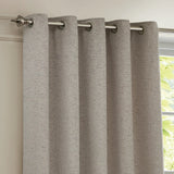 Galaxy Fully Lined Chenille Eyelet Curtains Silver - image 3