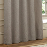 Galaxy Fully Lined Chenille Eyelet Curtains Silver - image 4
