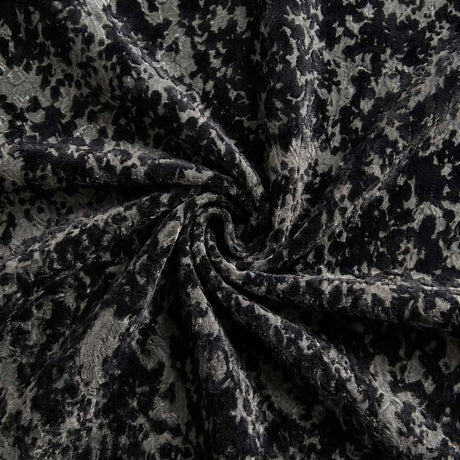Close fabric detail of the black Galaxy room darkening curtain material