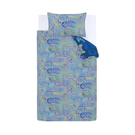 Catherine Lansfield Kids Gamer So Soft Double Fitted Sheet Grey