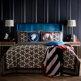 Laurence Llewelyn-Bowen Goddess Teal Grecian Print Filled Cushion 6