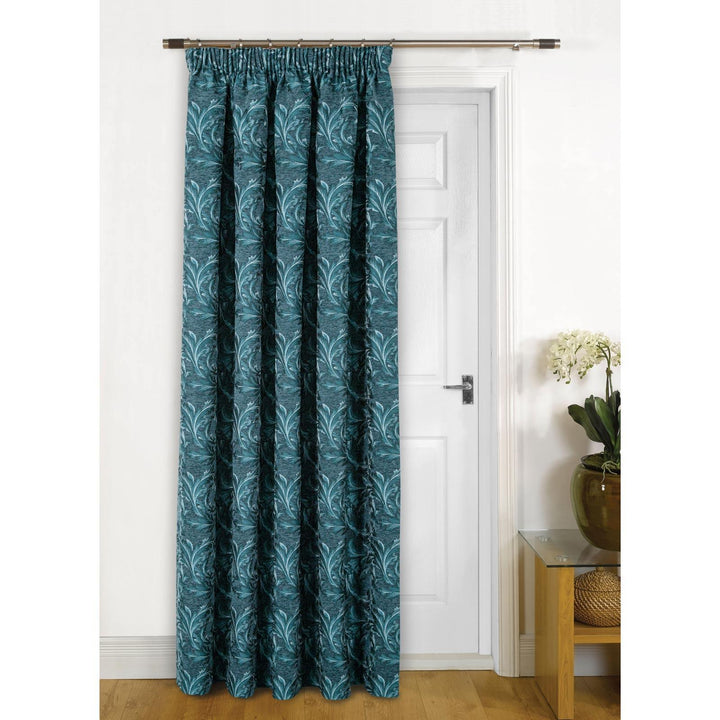 Georgia Filigree Door Curtain Teal - Ideal