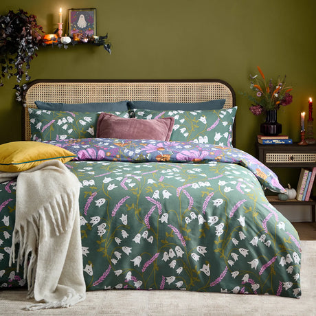 Ghoul Gardens Halloween Reversible Duvet Cover Set image 2