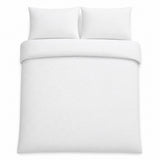 Overhead flat lay of the Gianna Microfibre Duvet Cover Set with two matching pillowcases