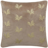 Gilded Palms Velvet Mink Cushion Cover or Filled Cushion 45cm x 45cm - additional product view 2