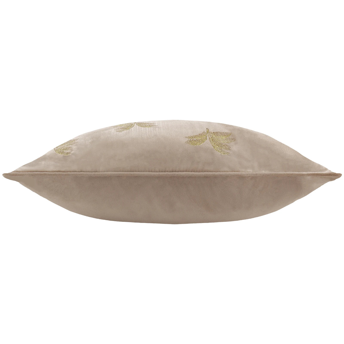 Gilded Palms Velvet Mink Cushion Cover or Filled Cushion 45cm x 45cm - additional product view 4