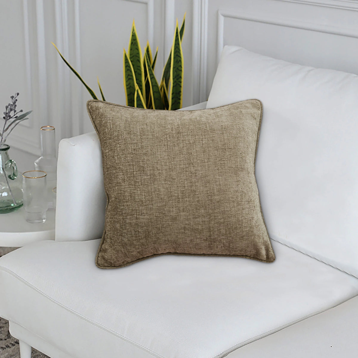 Amberley Earth Chenille Polyester Filled Cushion 45cm x 45cm