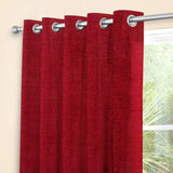 Amberley Wine Chenille Thermal Eyelet Door Curtain 66 x 84 Inch