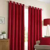 Amberley Wine Chenille Thermal Eyelet Curtains