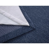 Langley Kingfisher Herringbone Thermal Eyelet Door Curtain 66 x 84 Inch