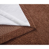 Langley Nutmeg Herringbone Thermal Eyelet Door Curtain 66 x 84 Inch