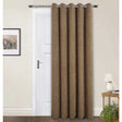 Langley Oatmeal Herringbone Thermal Eyelet Door Curtain 66 x 84 Inch