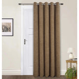 Langley Oatmeal Herringbone Thermal Eyelet Door Curtain 66 x 84 Inch