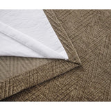 Langley Oatmeal Herringbone Thermal Eyelet Door Curtain 66 x 84 Inch