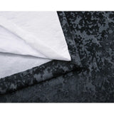 Richmond Charcoal Cut Velvet Thermal Eyelet Door Curtain 55 x 84 Inch