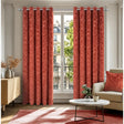 Richmond Terracotta Cut Velvet Thermal Eyelet Curtains