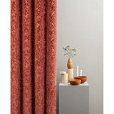 Richmond Terracotta Cut Velvet Thermal Eyelet Door Curtain 55 x 84 Inch