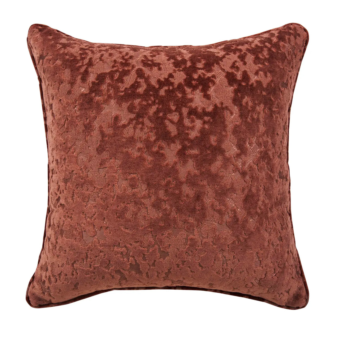 Richmond Terracotta Cut Velvet Cushion Cover or Polyester Filled Cushion 45cm x 45cm