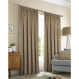 Washington Earth Chenille Thermal Pencil Pleat Curtains