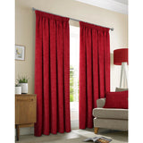 Washington Wine Chenille Thermal Pencil Pleat Curtains