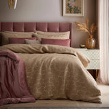 UW Home Soiree Ginko Natural Leaf Jacquard Duvet Cover Set