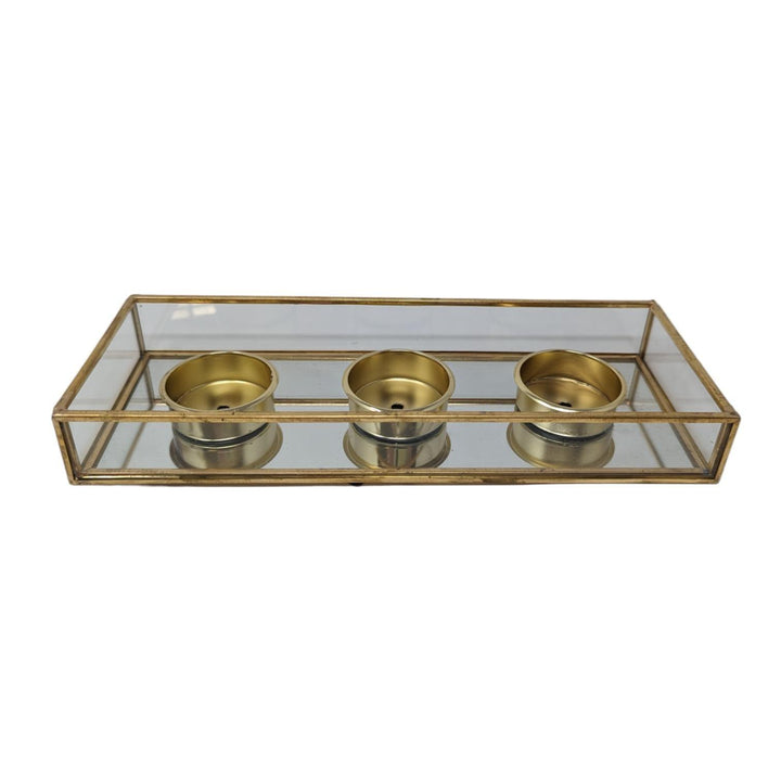Gold Mirror Tea Light Candle Holder - Ideal