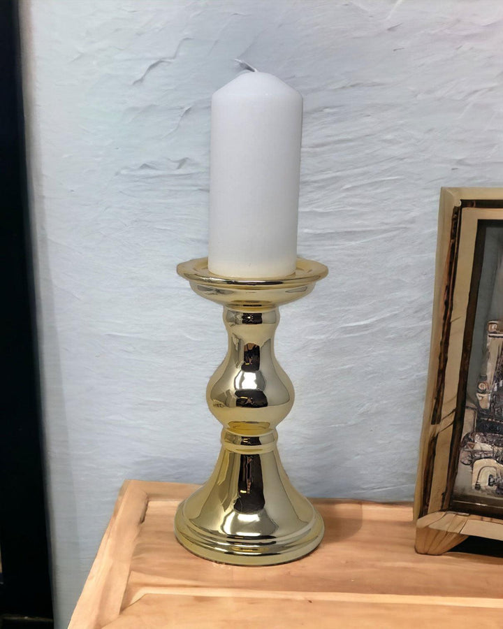 Gold Pillar Candle Holder - Ideal